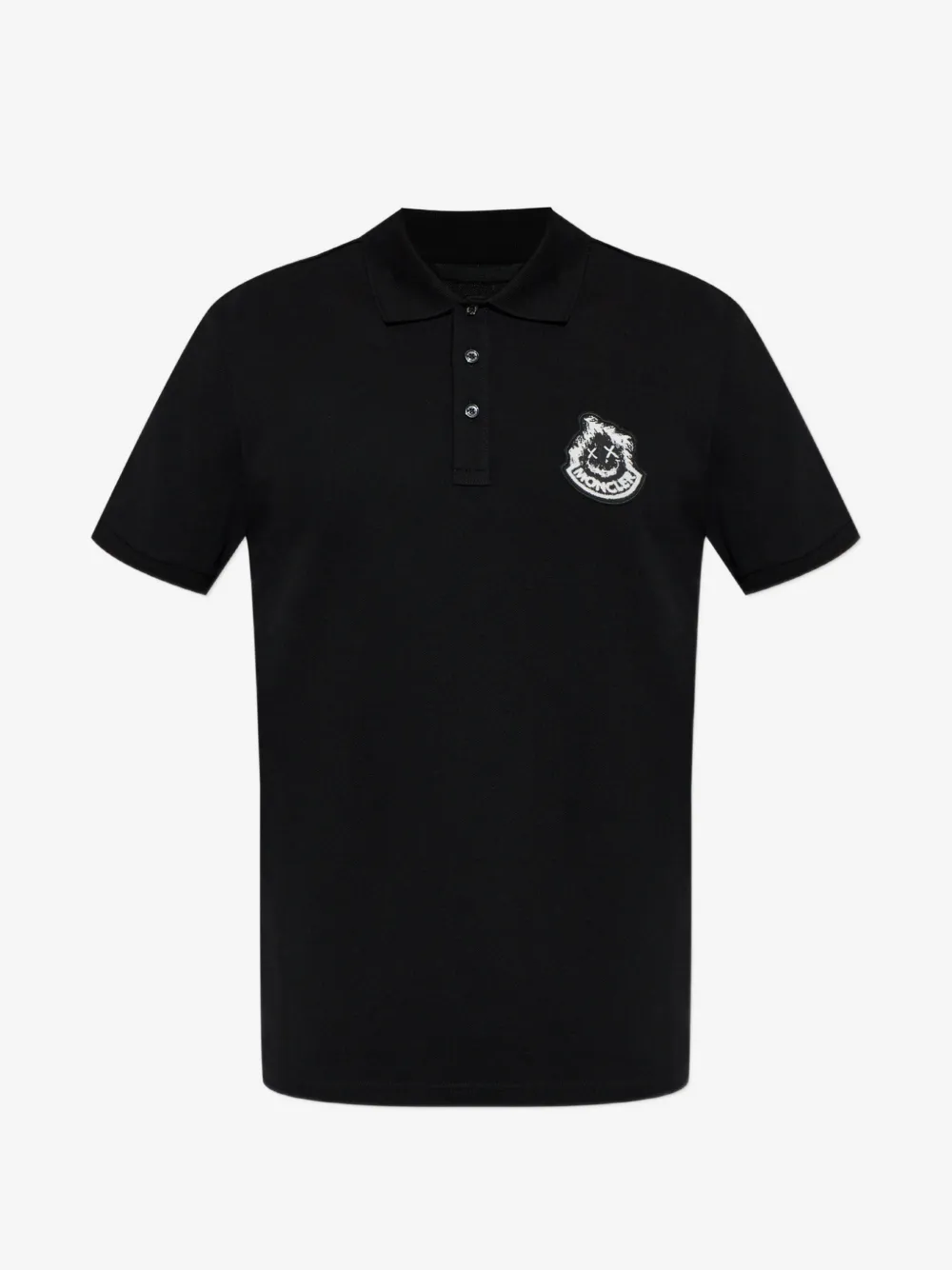 Moncler logo-patch polo shirt | Black | Image 1