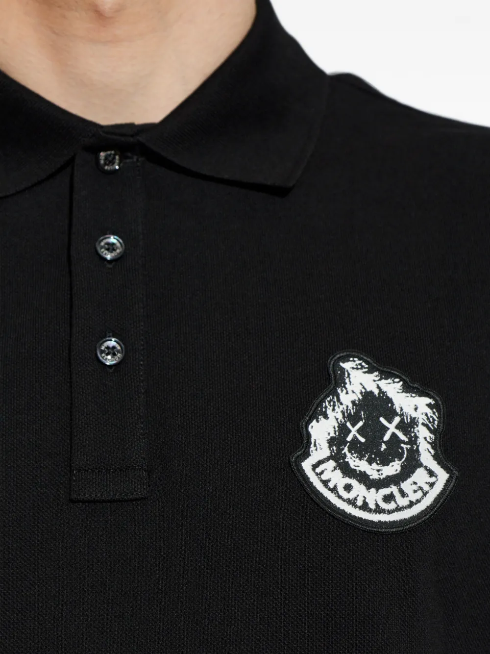 Moncler Poloshirt met logopatch Zwart