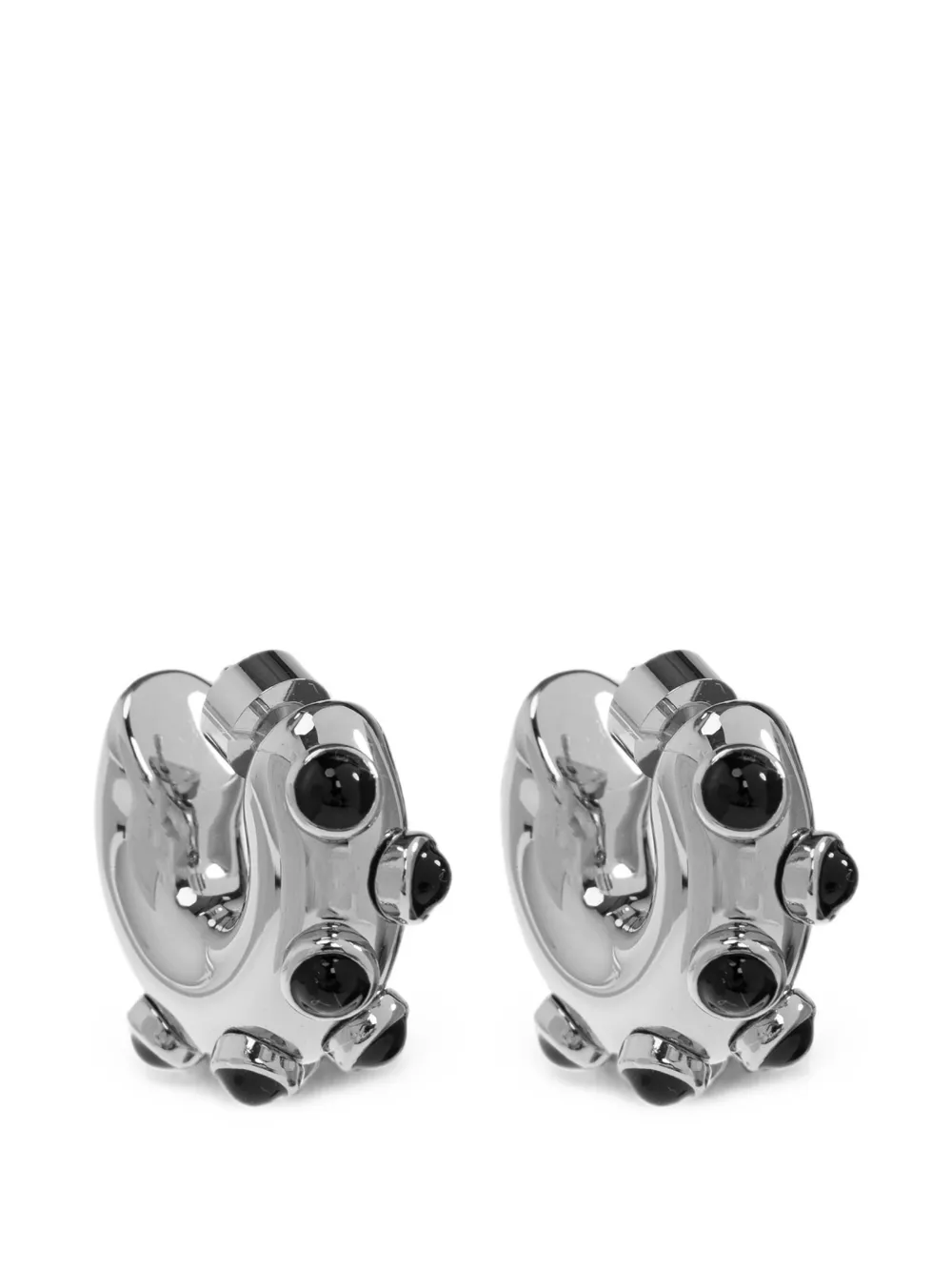 Marni stud-embellished hoop earrings - Argento
