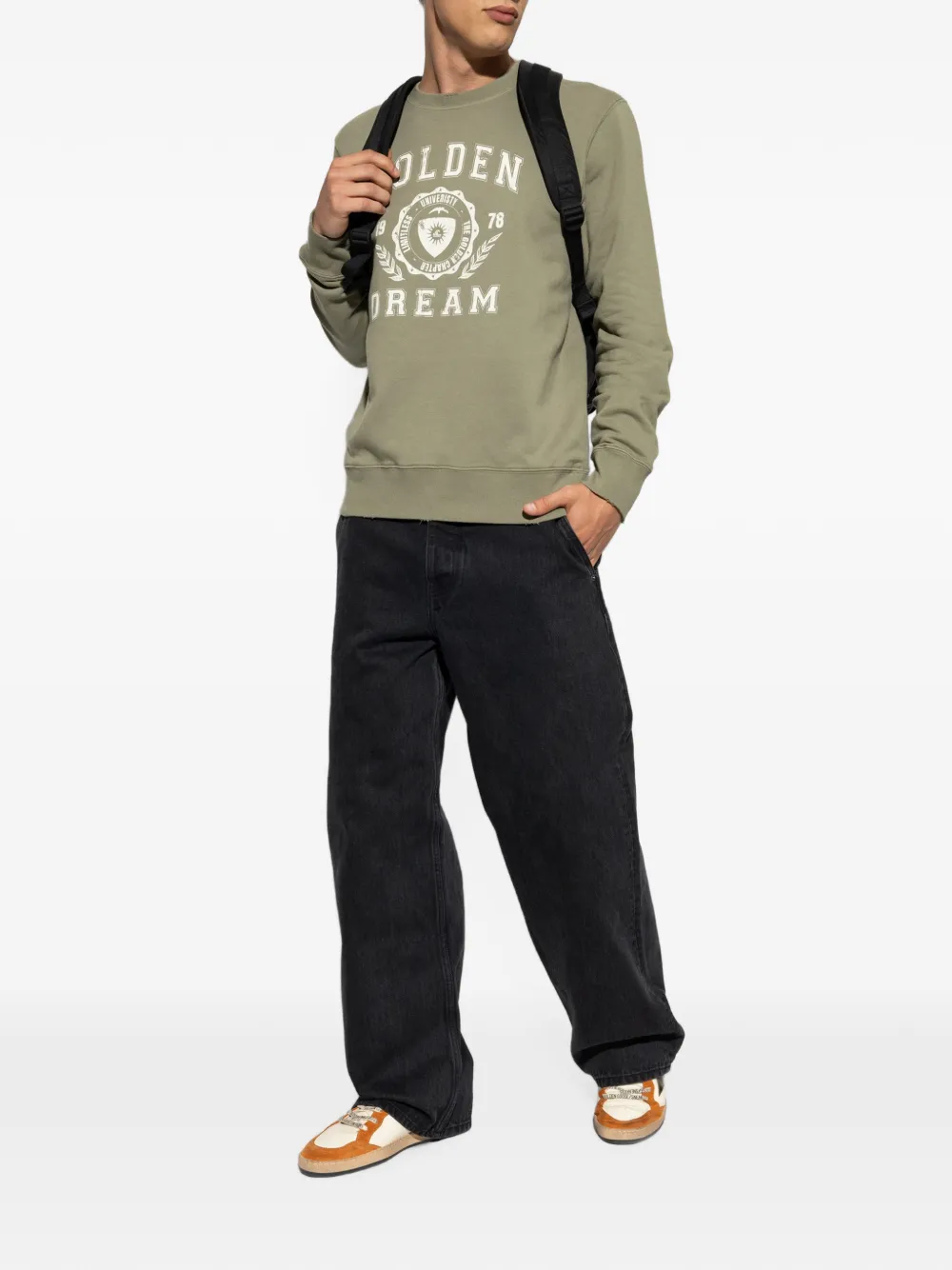 Golden Goose Sweater met logoprint Groen