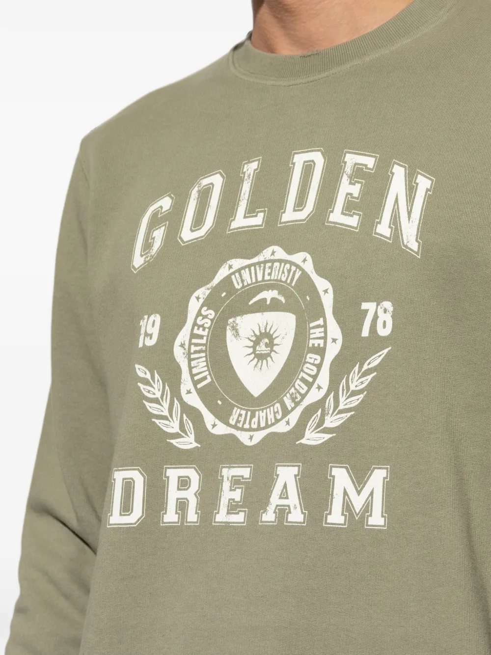 Golden Goose Sweater met logoprint Groen
