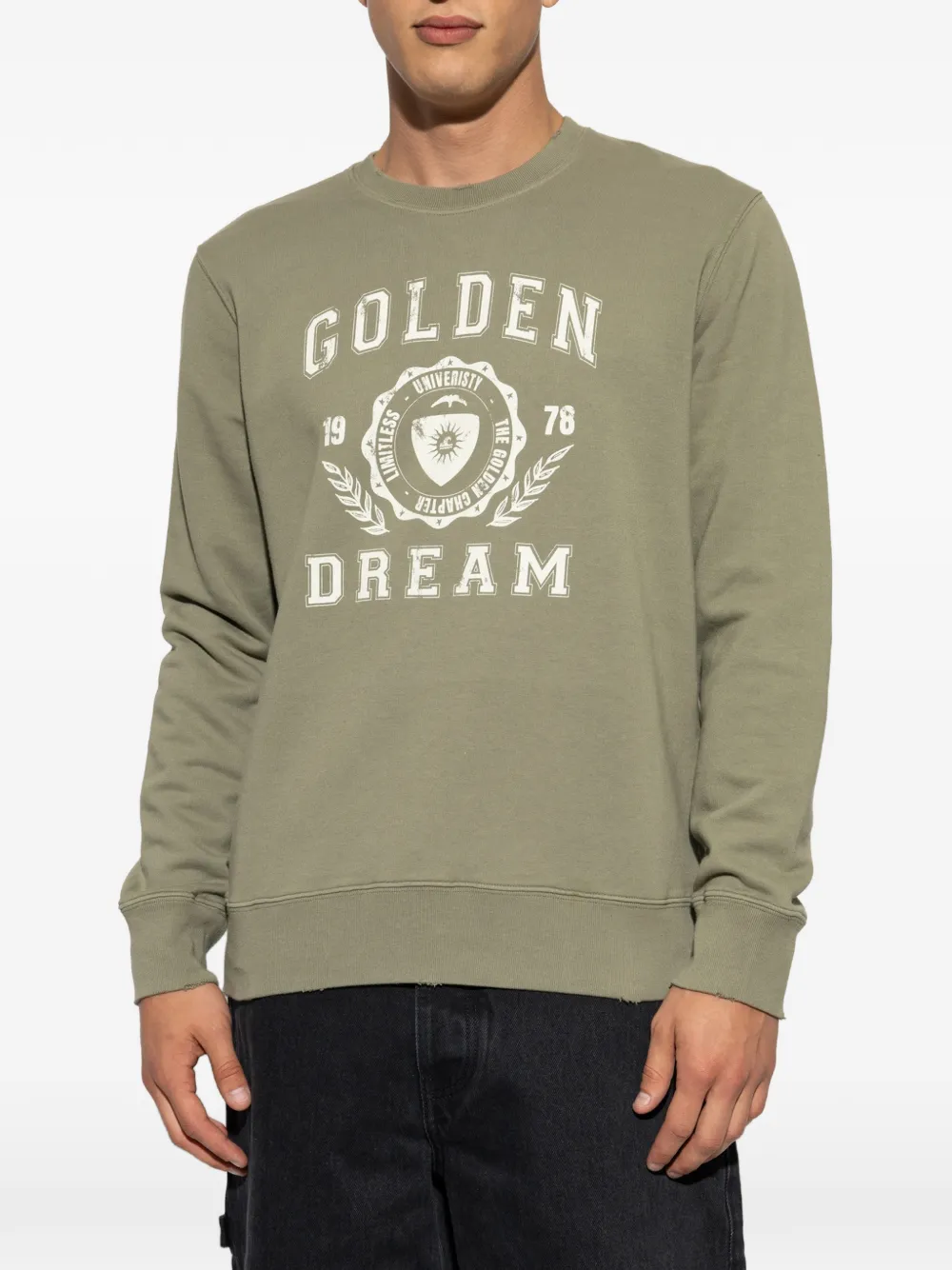 Golden Goose Sweater met logoprint Groen