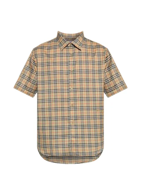 Burberry check short-sleeve shirt
