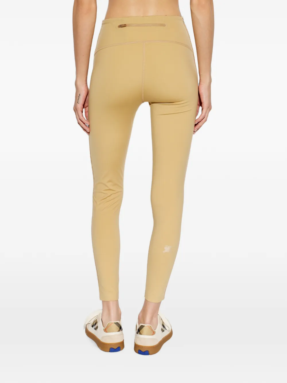 Burberry Legging met geruite afwerking Beige
