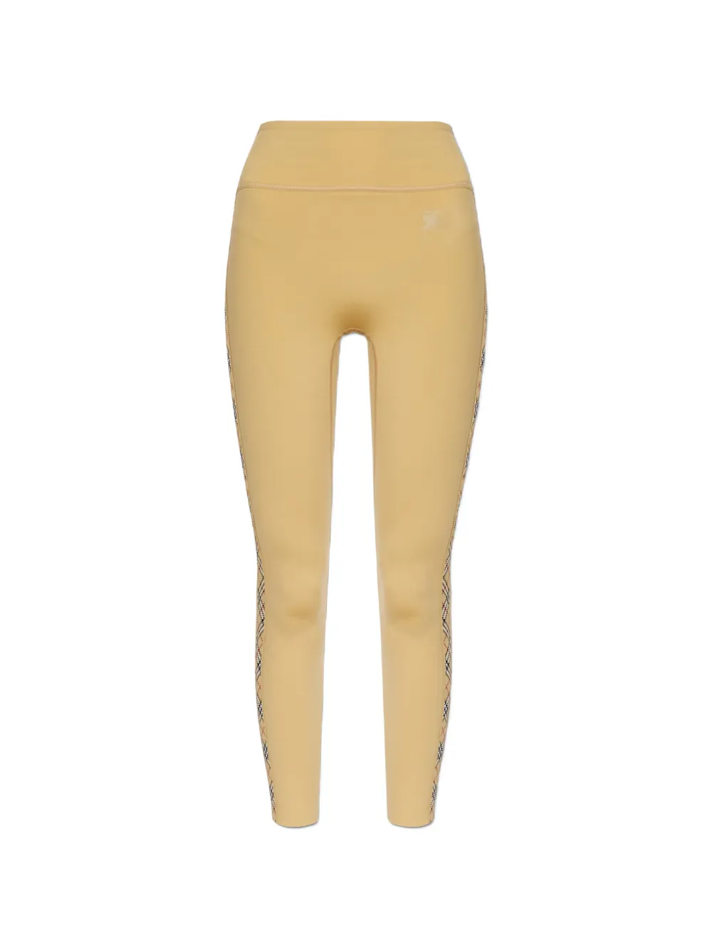 Burberry check-trim leggings - Nude