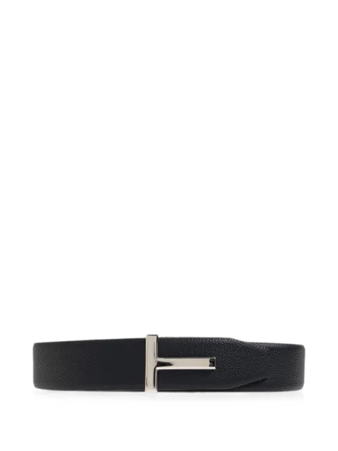 TOM FORD cinturón reversible con hebilla en T