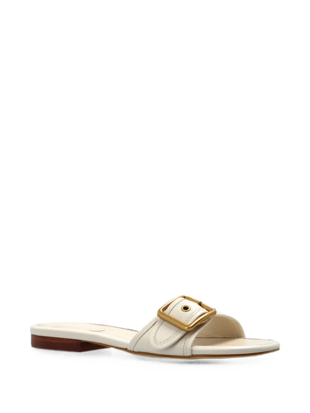 Coach Leren sandalen met gesp Beige