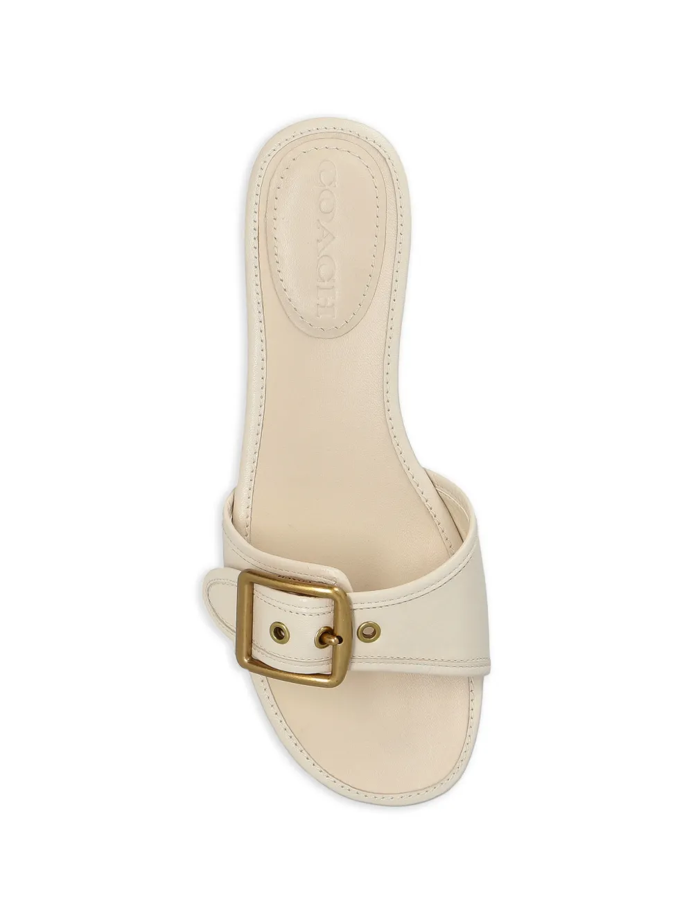 Coach Leren sandalen met gesp Beige