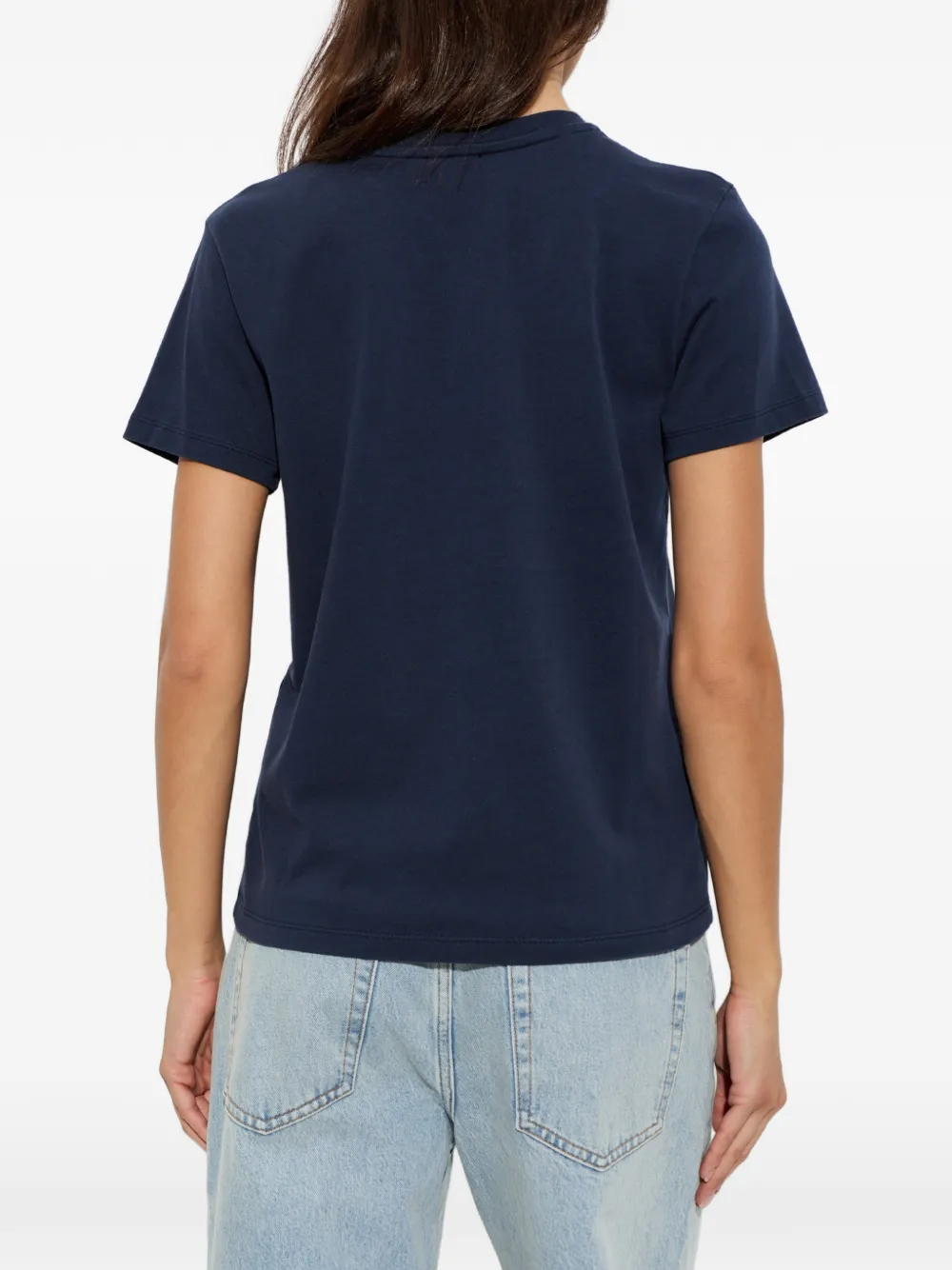 A.P.C. T-shirt met geborduurd logo Blauw