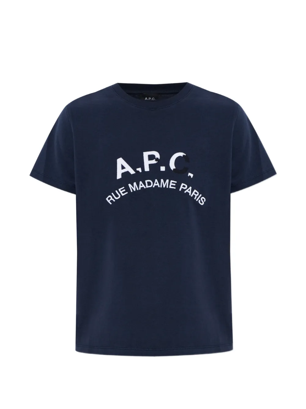 A.P.C. logo-embroidered T-shirt - Blu