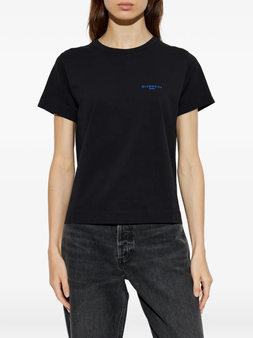 Givenchy Katoenen T-shirt met korte mouwen Zwart