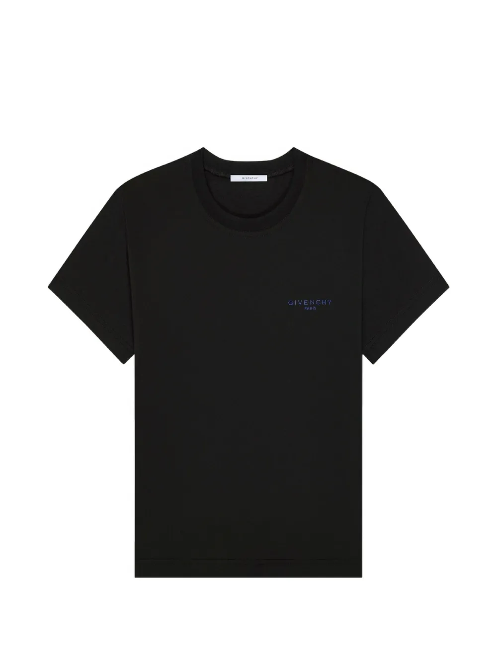 Givenchy Slim katoenen T-shirt met Paris-borduurwerk Zwart