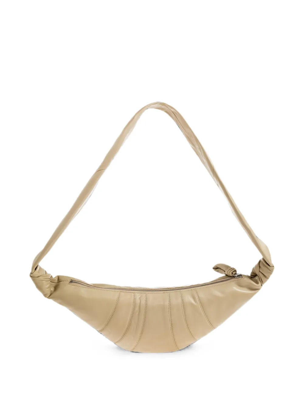 LEMAIRE Croissant schoudertas van lakleer Beige
