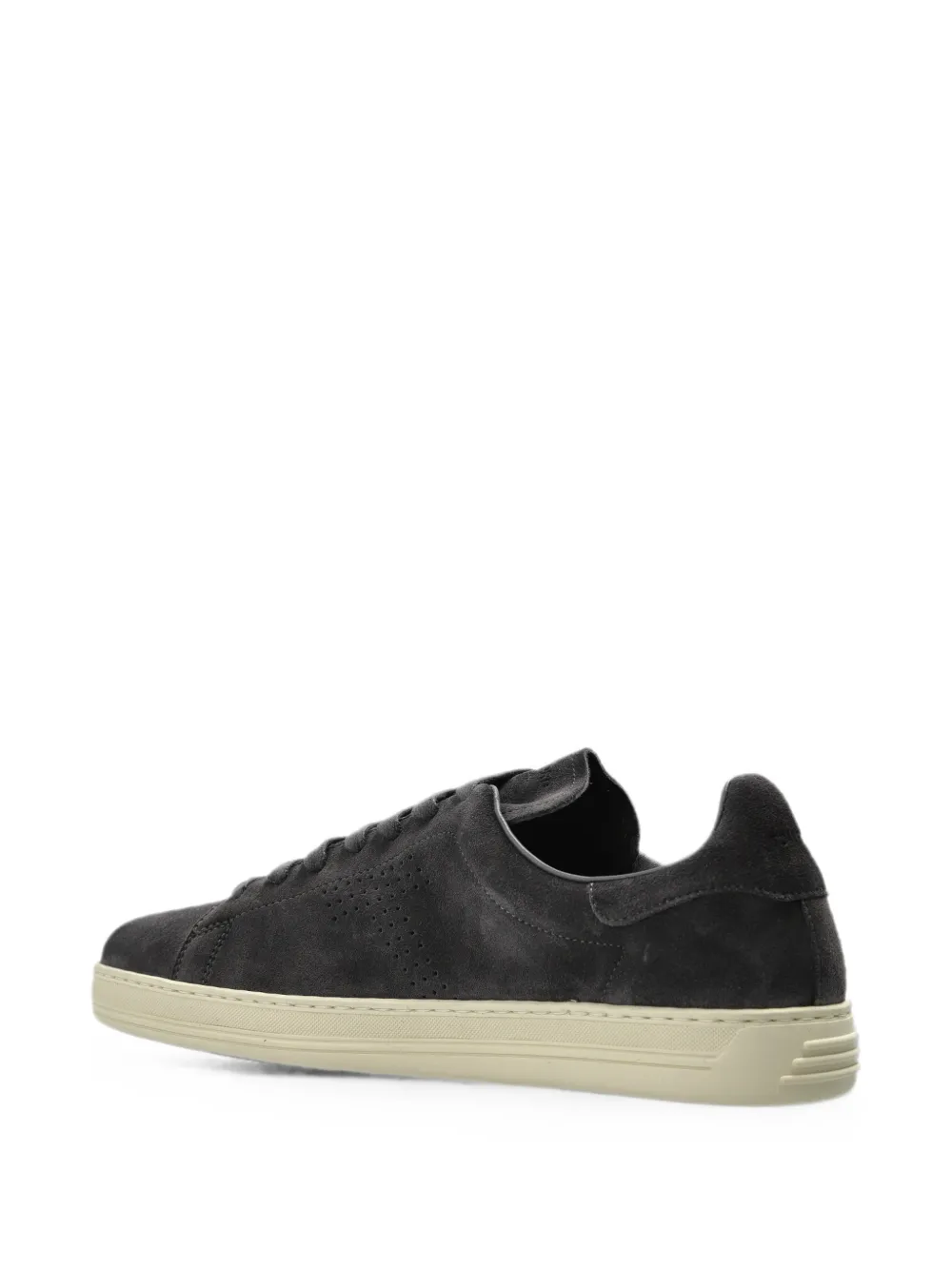TOM FORD perforated-logo suede sneakers Grijs