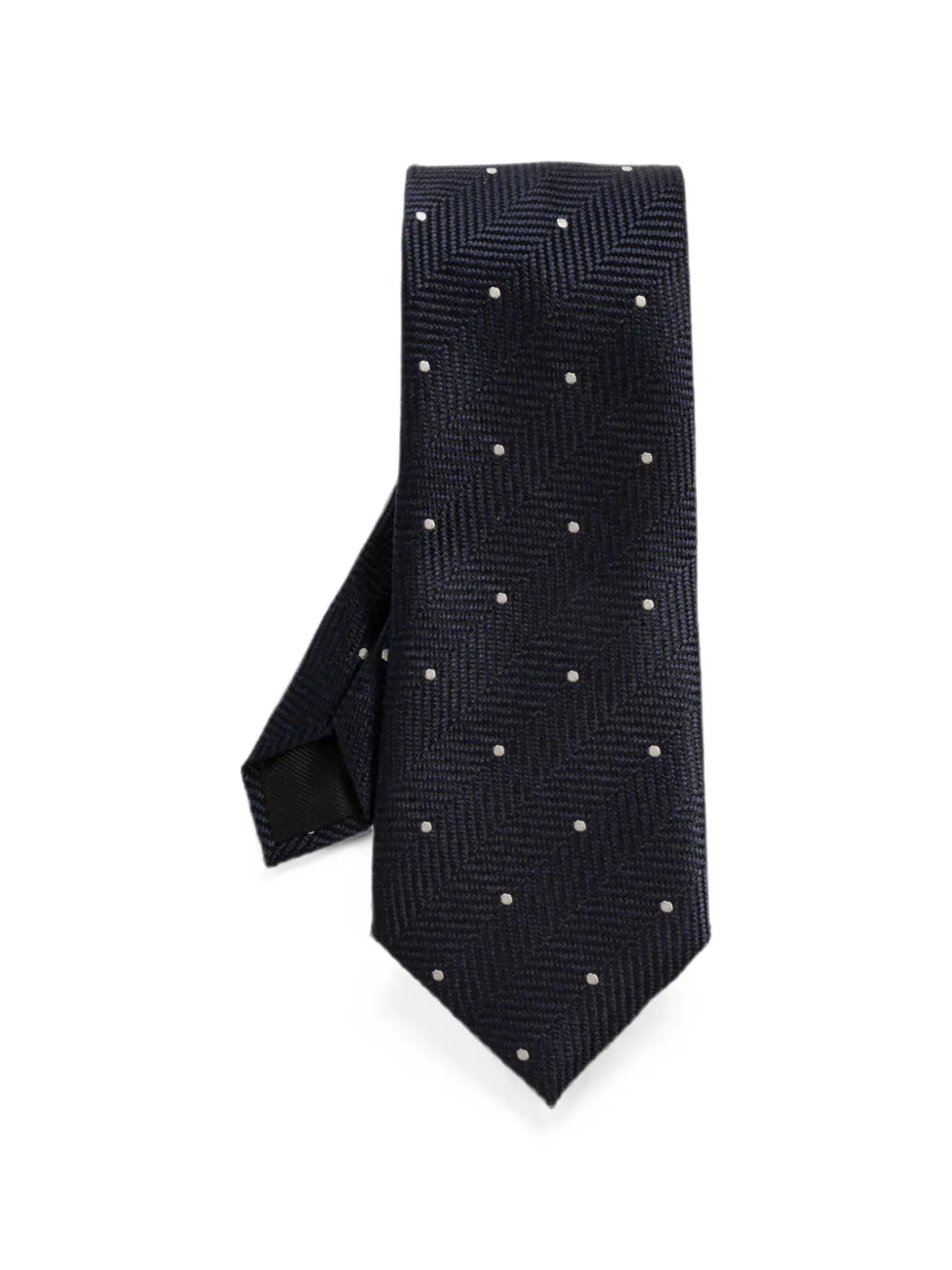 TOM FORD polka-dot herringbone-weave tie - Blu