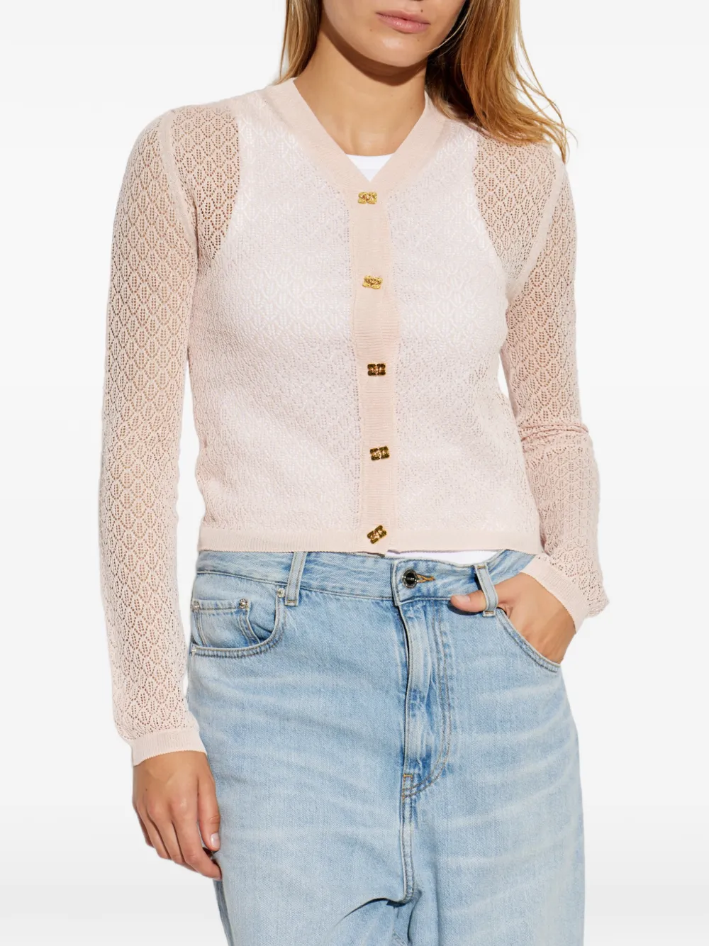 GANNI Gebreid vest Roze