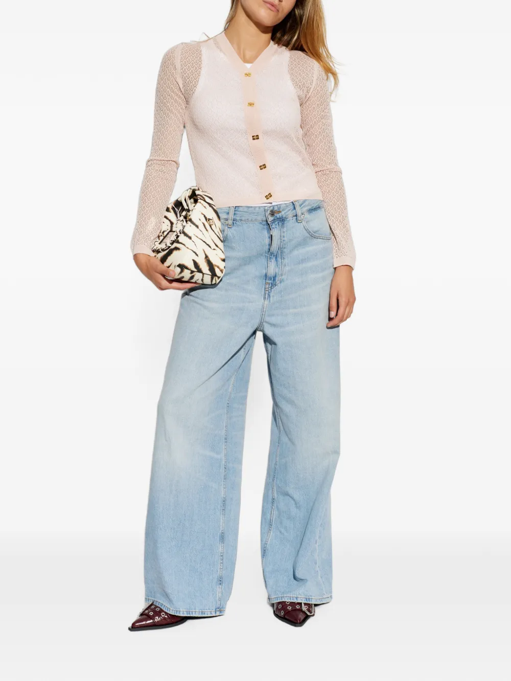 GANNI Gebreid vest Roze