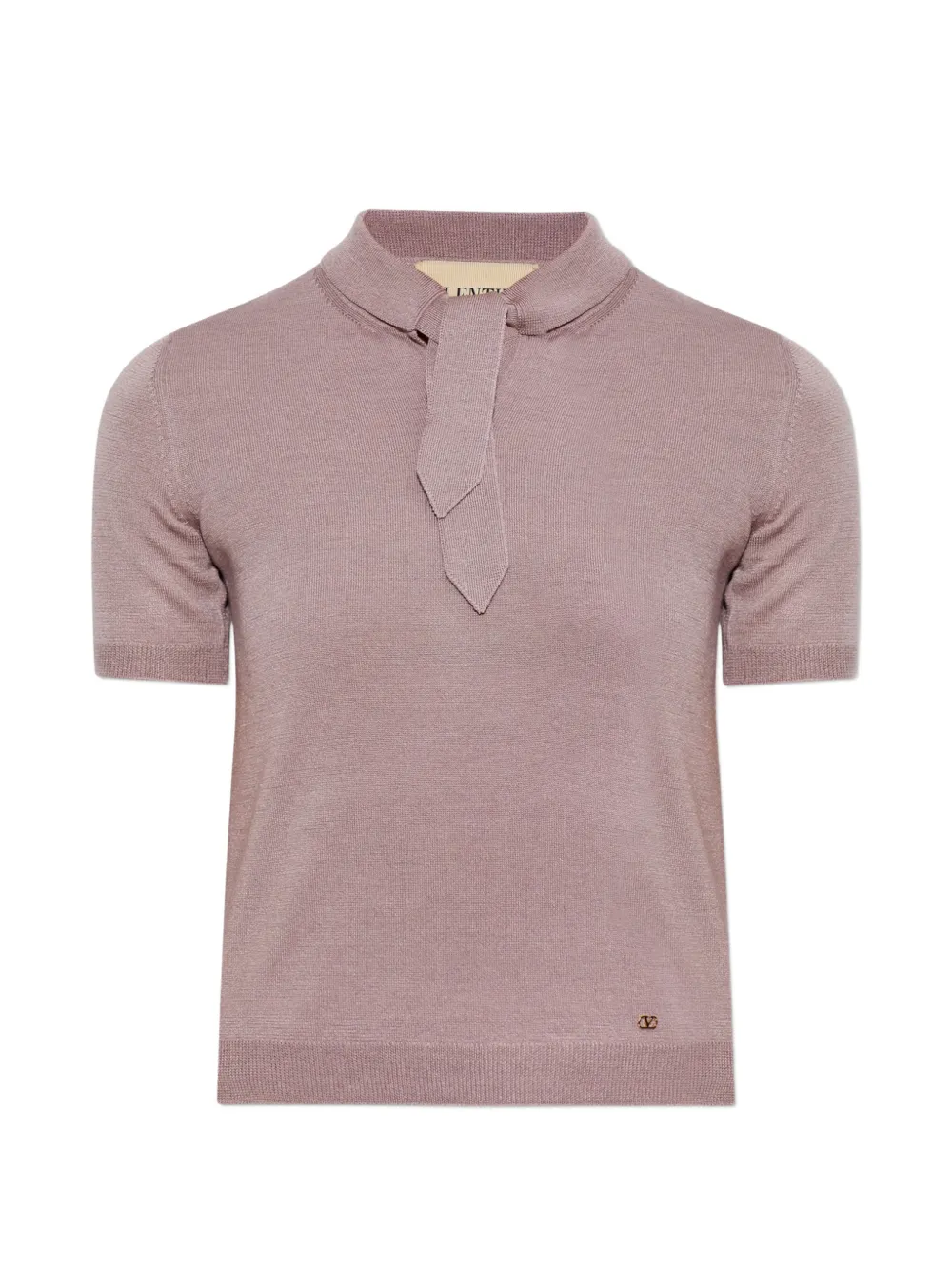 Valentino Garavani VLogo tie-neck T-shirt - Violett