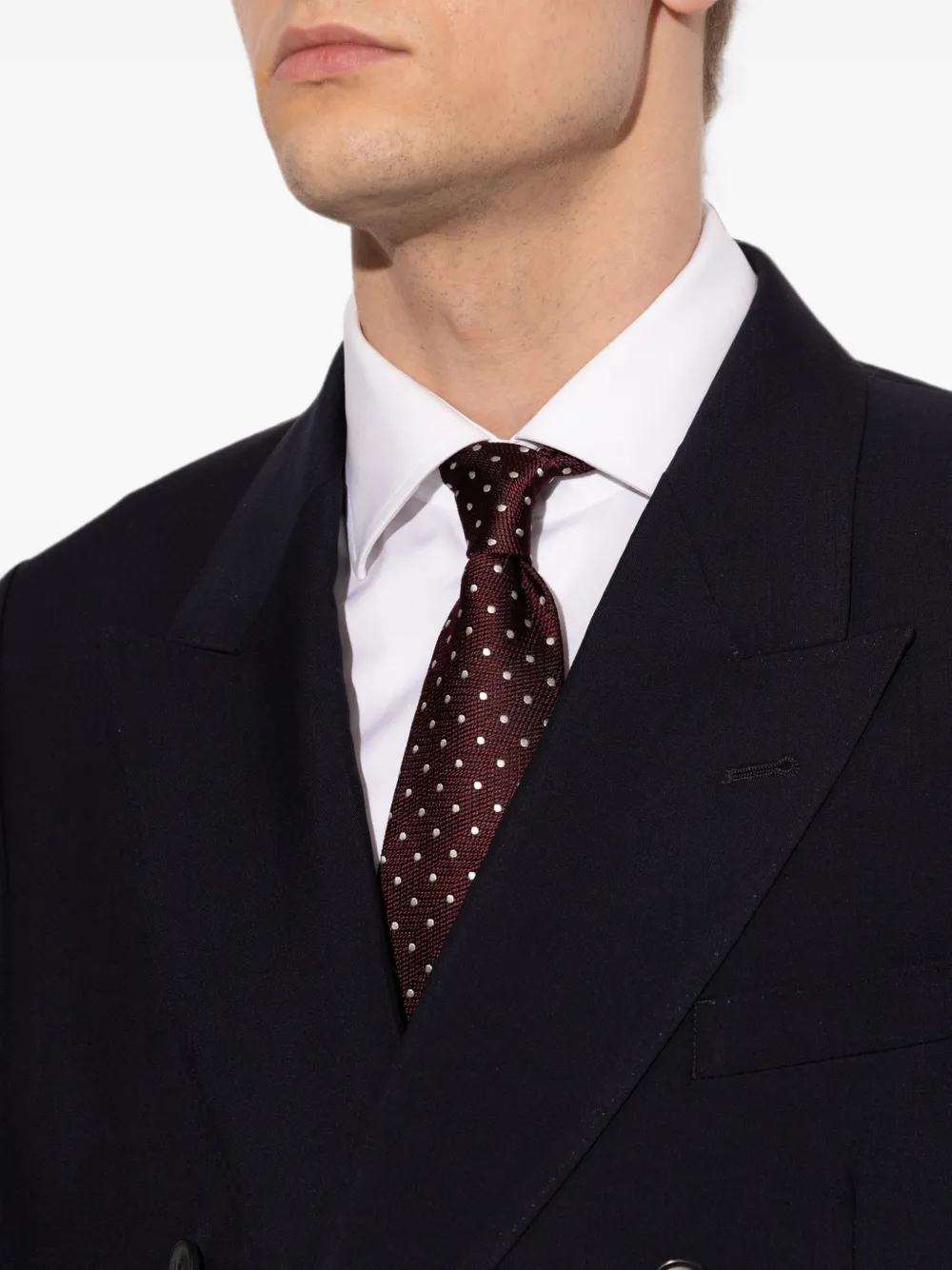 TOM FORD Stropdas met stippen Rood