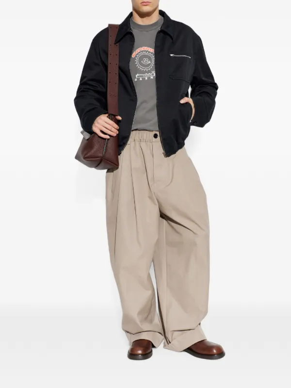 Marni zip-up Cotton Jacket | Black | FARFETCH