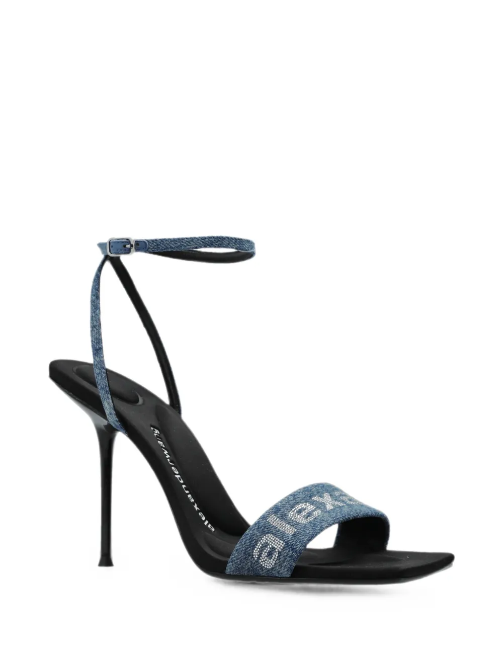 Alexander Wang Julie logo-embellished denim sandals Blauw