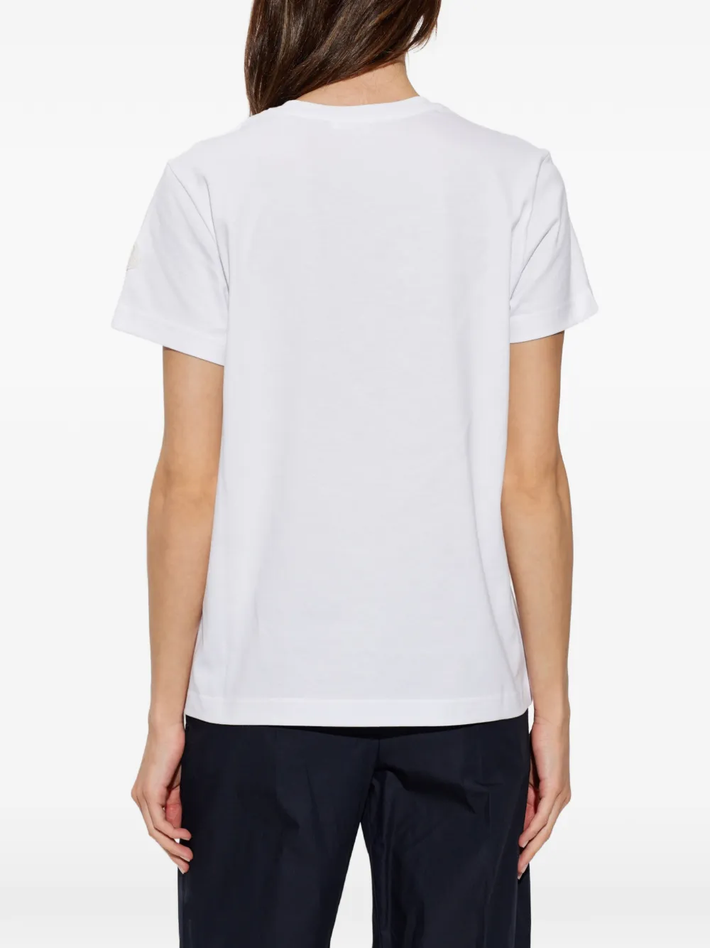 Moncler T-shirt met logoprint Wit