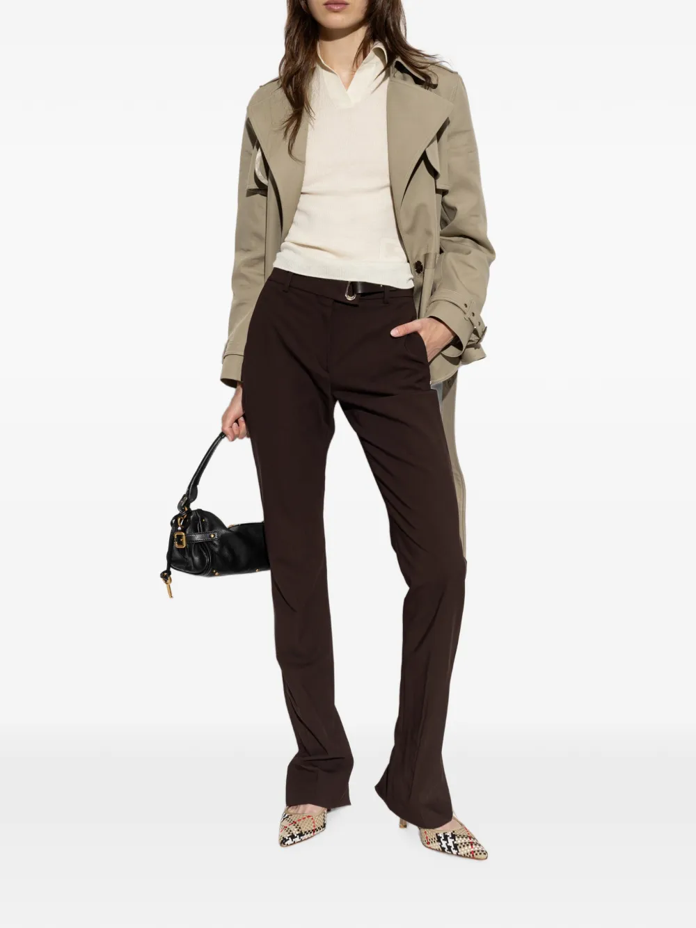 Burberry Check woven pumps Beige