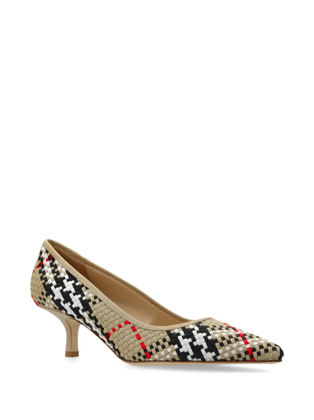 Burberry Check woven pumps Beige
