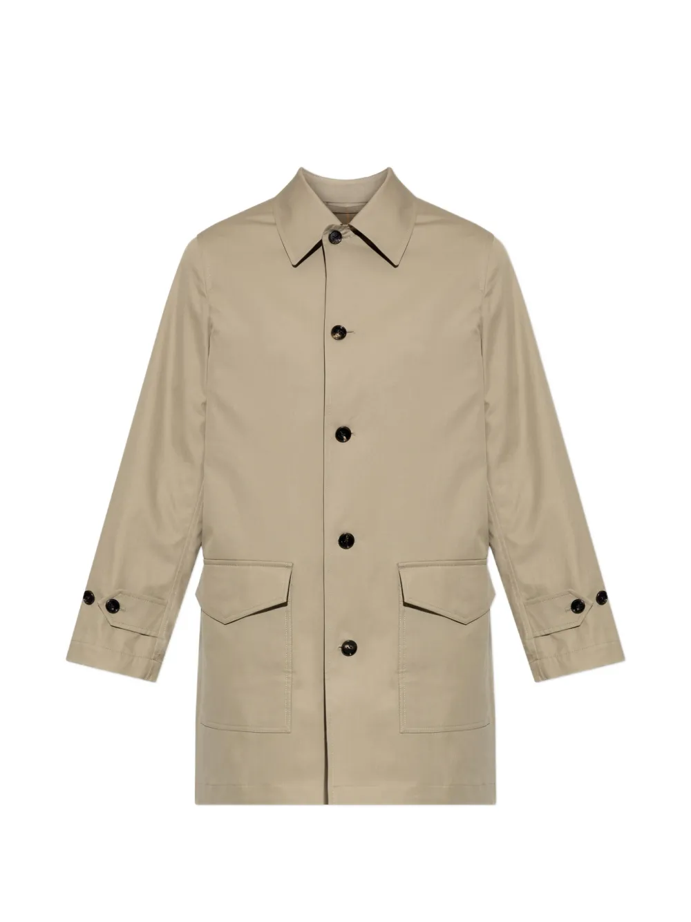 Burberry Meadowbank single-breasted cotton coat - Nude