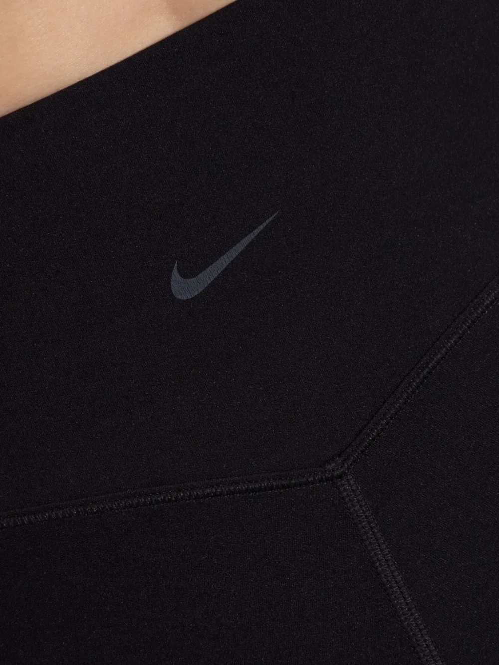 Nike logo-print cropped leggings Zwart