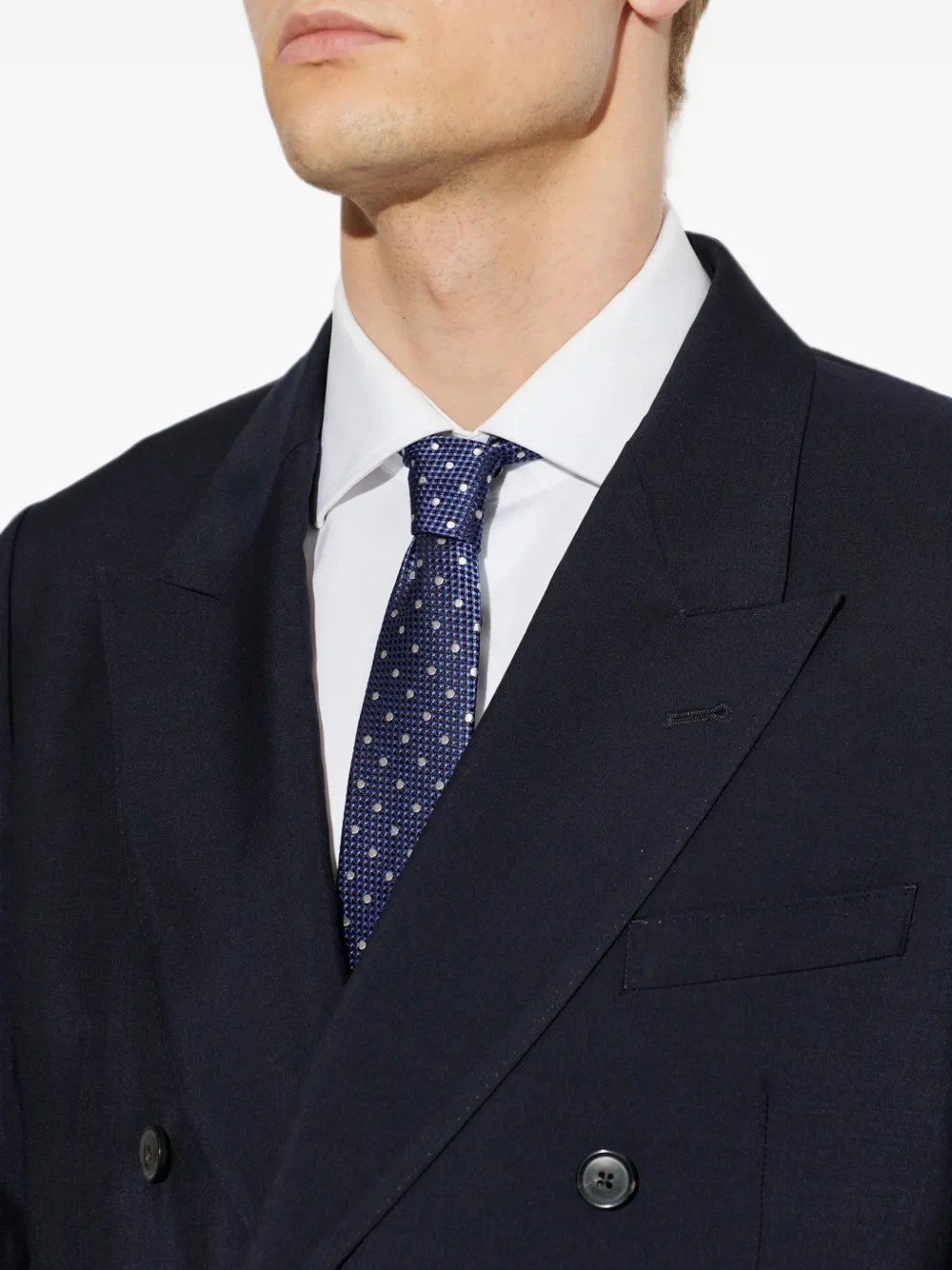 TOM FORD Stropdas met stippen Blauw