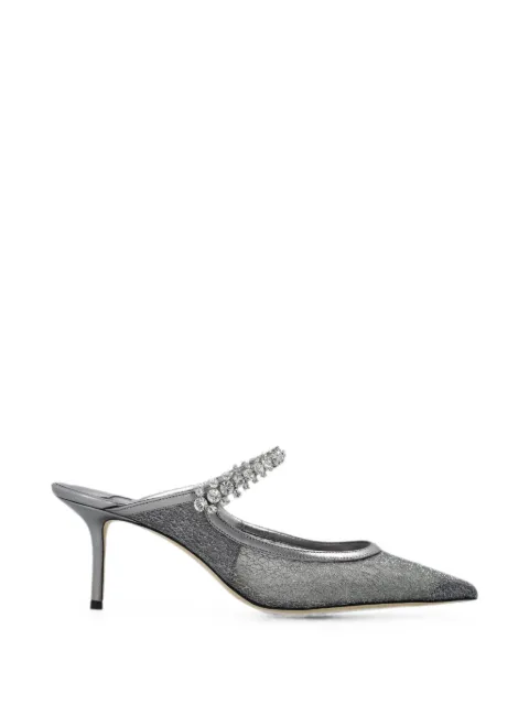 Jimmy Choo Bing crystal-embellished mesh mules