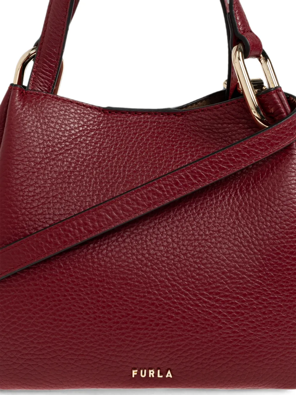 Furla Nuvola shopper van bewerkt leer Rood