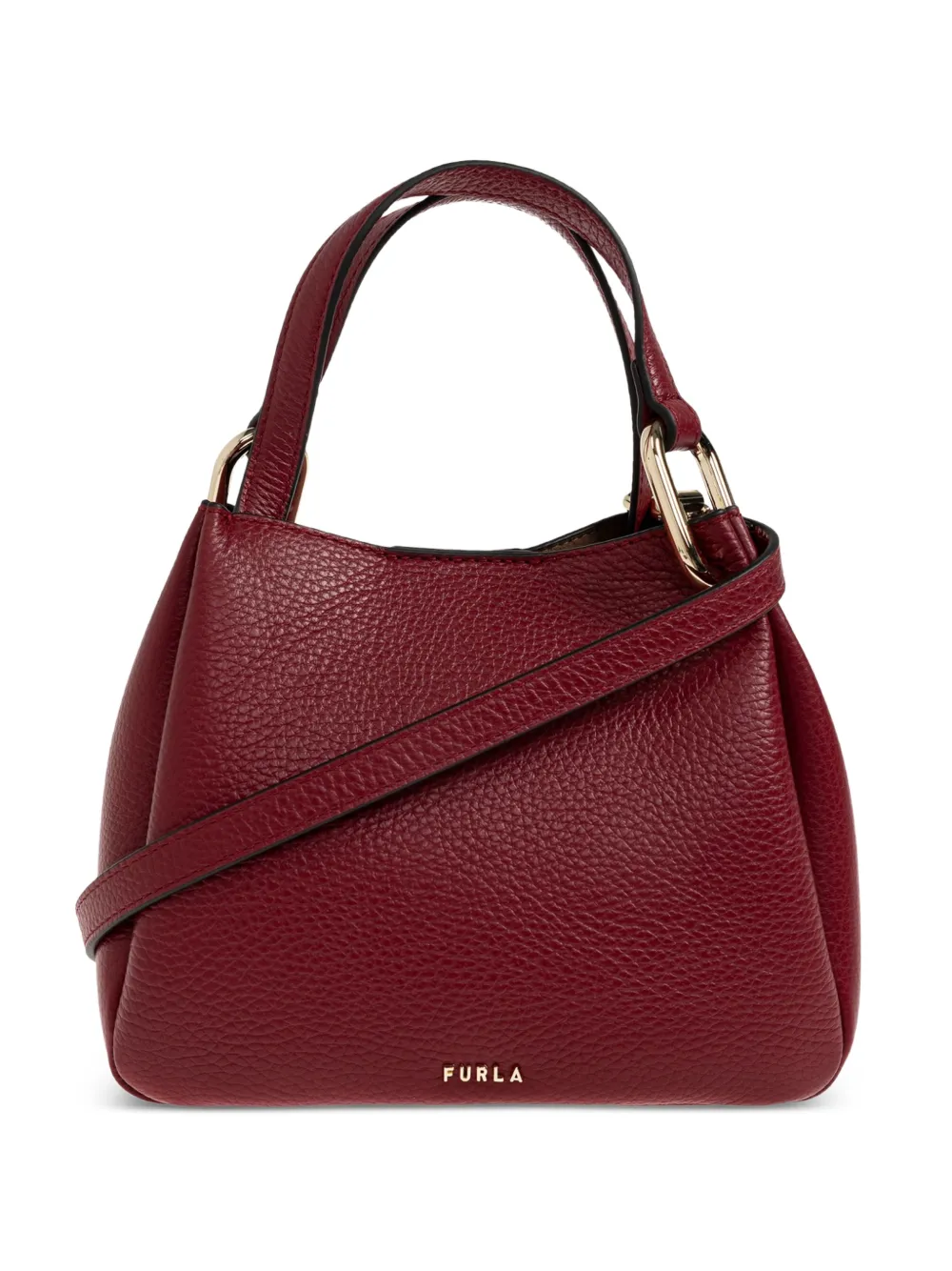 Furla Nuvola grainy leather tote bag - Rosso