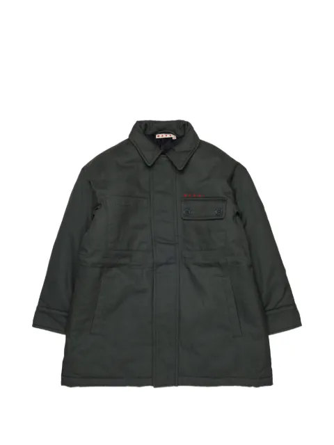 Marni Kids 로고 자수 패딩 코트