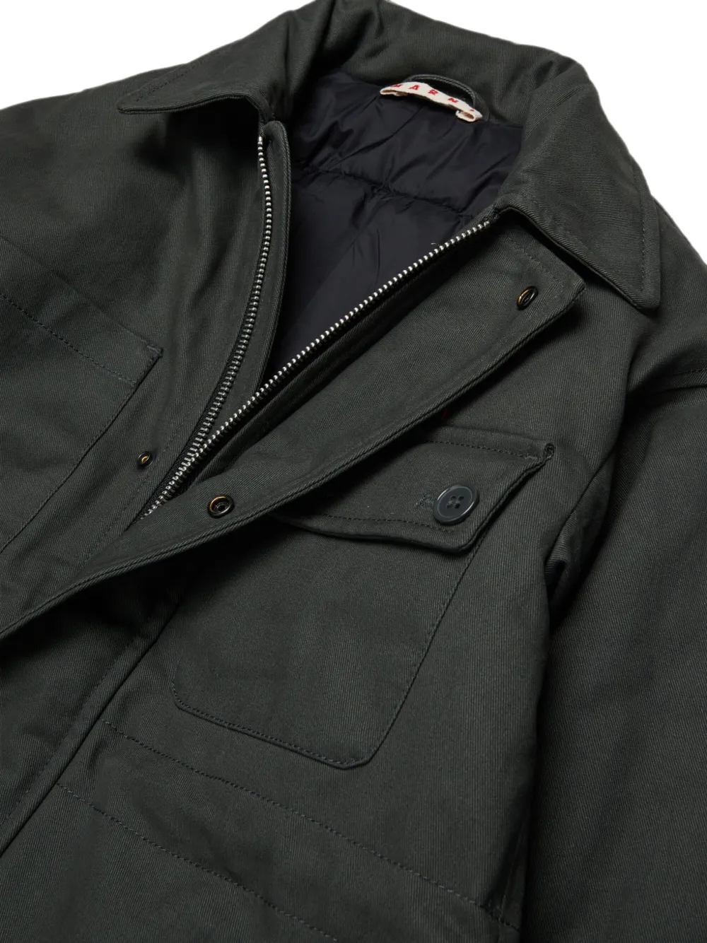 Marni Kids Jas met geborduurd logo Zwart