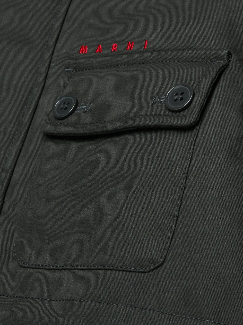 Marni Kids Jas met geborduurd logo Zwart