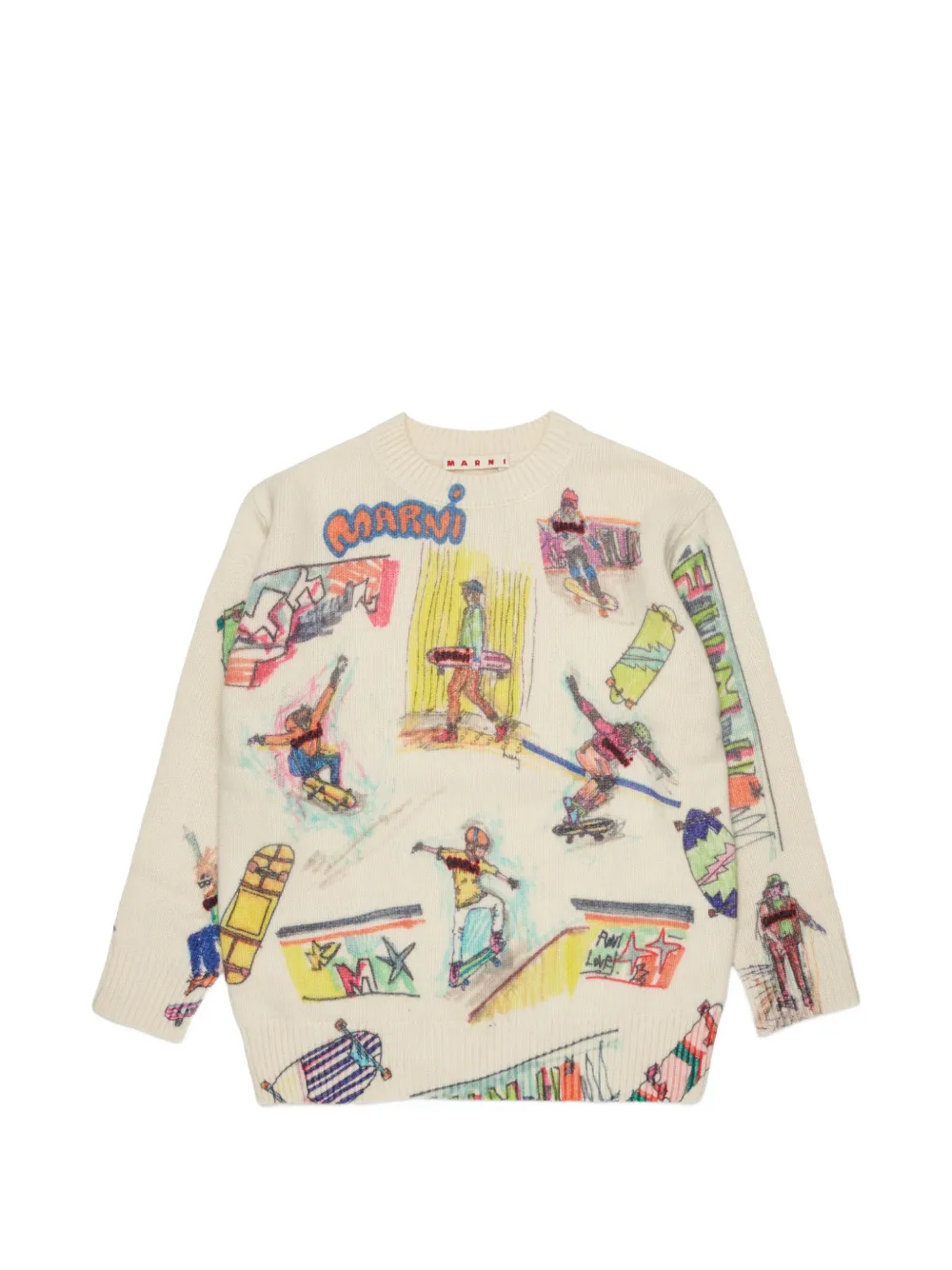 Marni Kids Maglione con stampa - Toni neutri