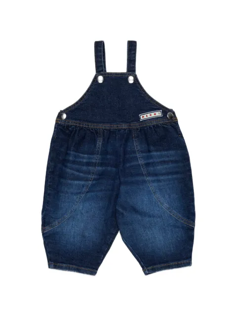 Marni Kids logo-patch dungarees