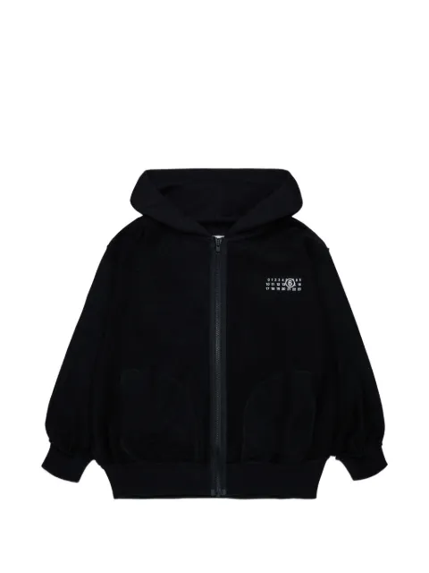 MM6 Maison Margiela Kids hoodie zippé à logo imprimé