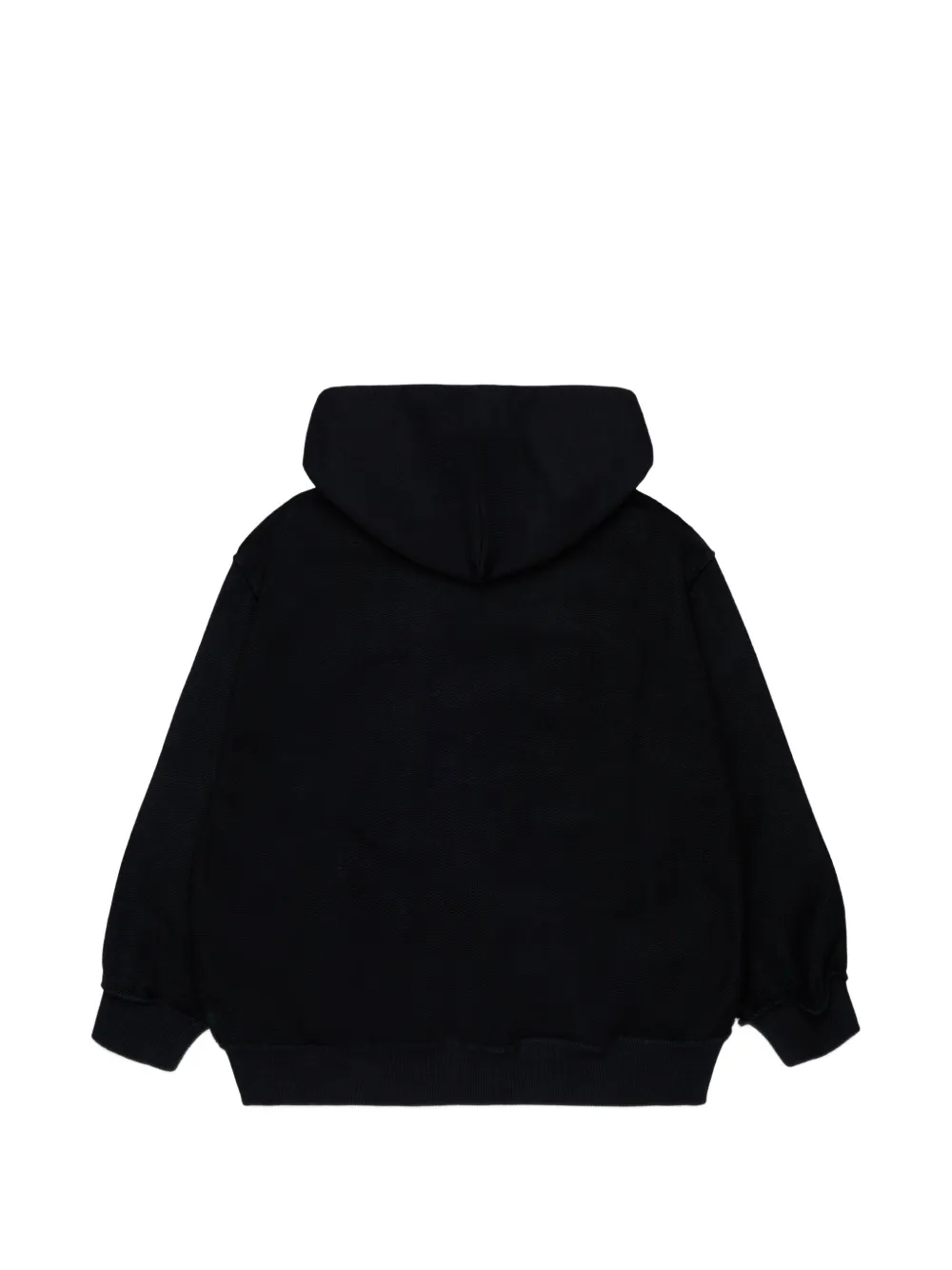 MM6 Maison Margiela Kids Hoodie met logoprint en rits Zwart