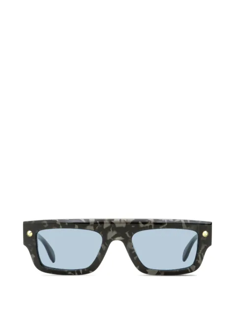 Alexander McQueen Eyewear stud-embellished rectangle-frame sunglasses