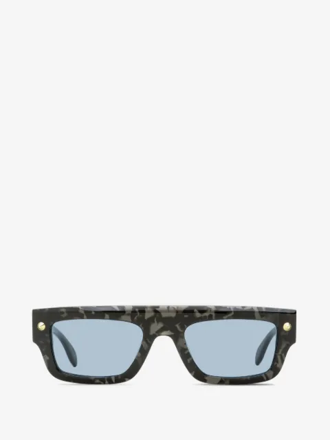 Alexander McQueen Eyewear lentes de sol rectangulares con aplique