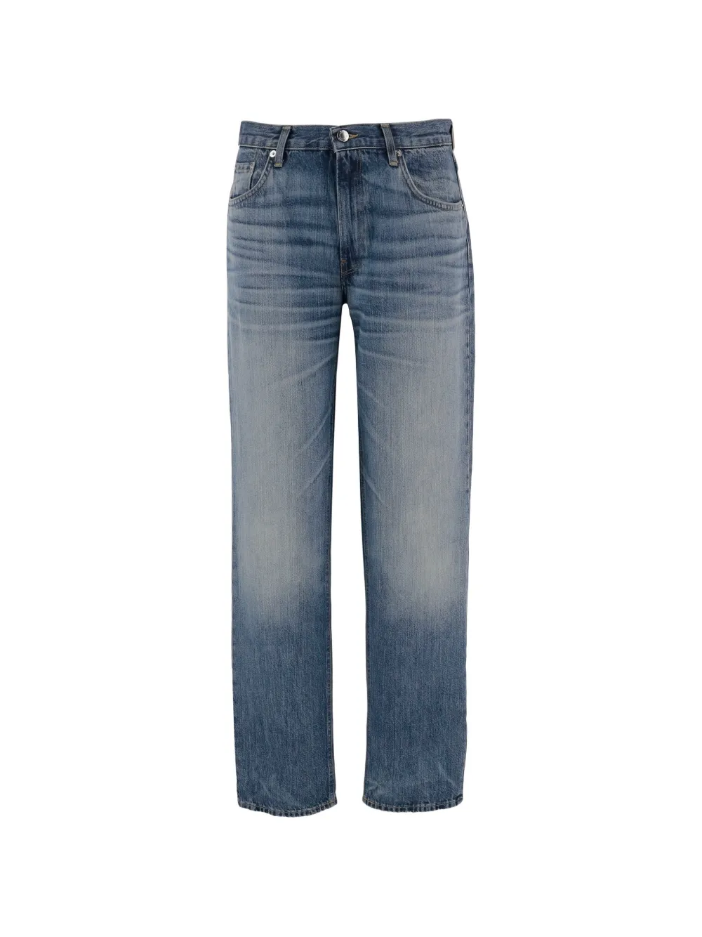 Haikure straight-leg washed-finish jeans - Blu