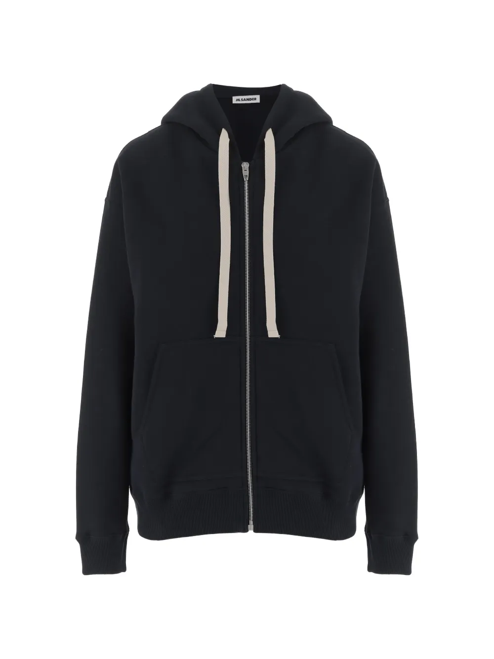 Jil Sander logo-print zip-up hoodie - Blue