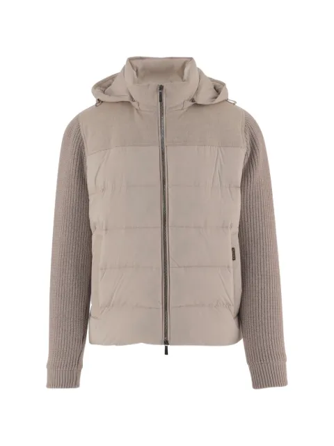 Moorer zip-up padded jacket