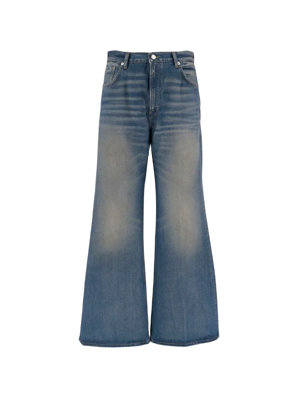 Haikure washed-effect wide-leg jeans - Blu