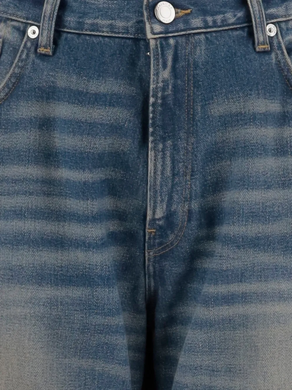Haikure Jeans met wijde pijpen en verwassen effect Blauw