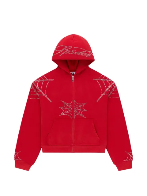 SP5DER sudadera con capucha y apliques de strass