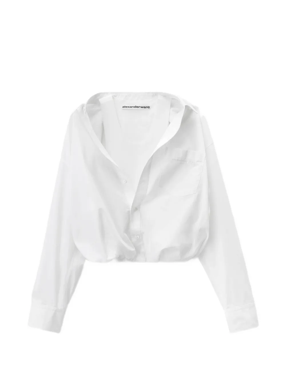 Alexander Wang layered cropped tank top and shirt - Bianco